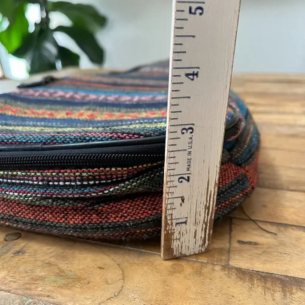 Boho Woven Striped Ukulele Backpack Padded Soft Case 25.75 in Multi-Color